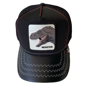 Goorin Bros Monster T-Rex Tyrant King Trucker Hat Leather Snapback The Farm